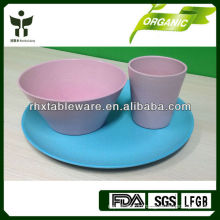 bamboo fiber unbreakable dinnerware set